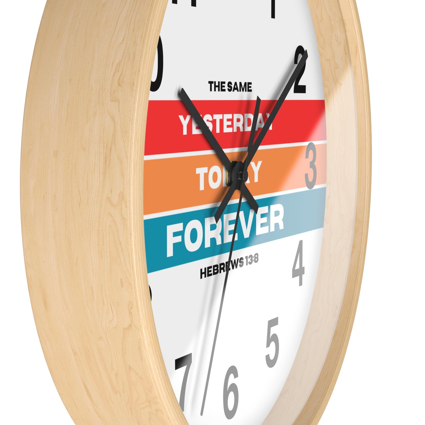 Wall Clock | Hebrews 13:8 | Scripture Sign Clock