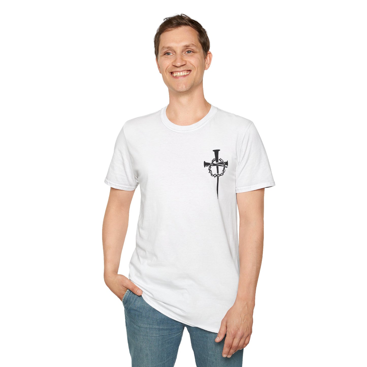 Unisex Softstyle T-Shirt | Isaiah 53:5 | 'He was Wounded for Our Transgressions' | Scripture Tee