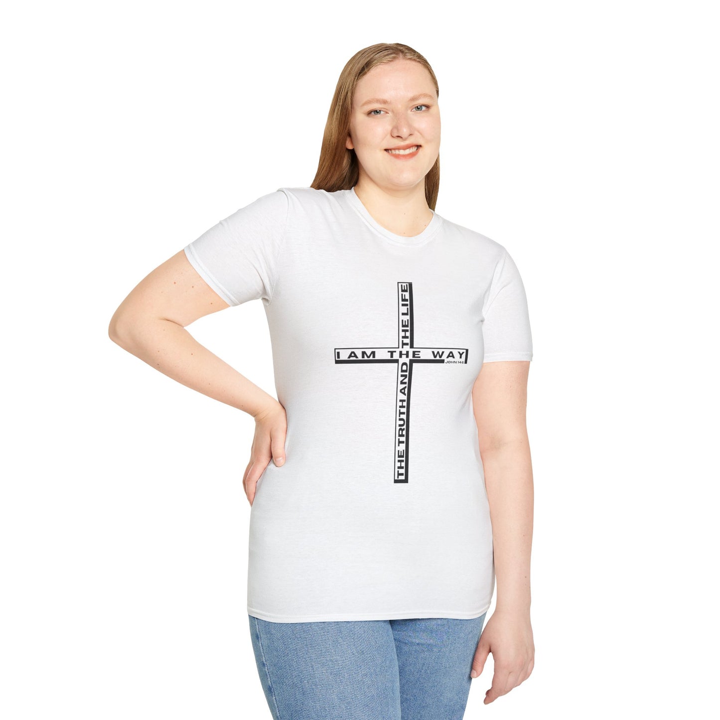 Unisex Softstyle T-Shirt | John 14:6 | 'I Am the Way, the Truth, and the Life' | Scripture Tee