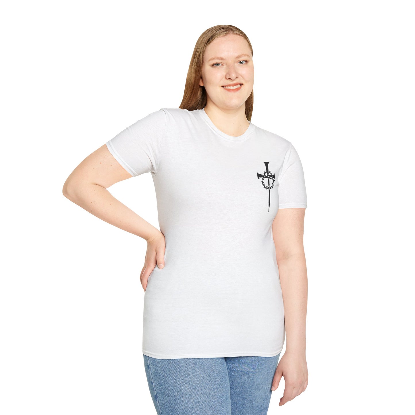 Unisex Softstyle T-Shirt | Isaiah 53:5 | 'He was Wounded for Our Transgressions' | Scripture Tee