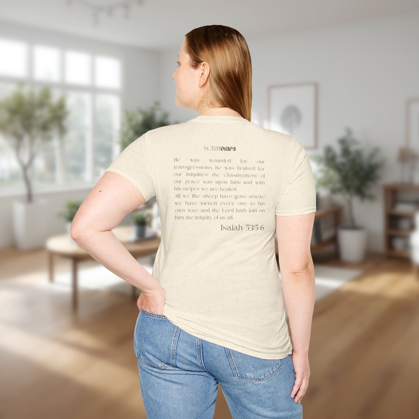 Unisex Softstyle T-Shirt | 'Took My Place and Yours' | Isaiah 53:5-6 | Scripture Tee