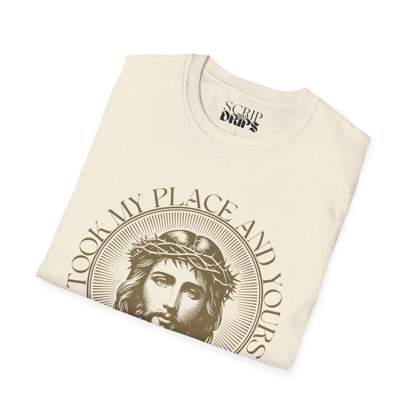 Unisex Softstyle T-Shirt | 'Took My Place and Yours' | Isaiah 53:5-6 | Scripture Tee