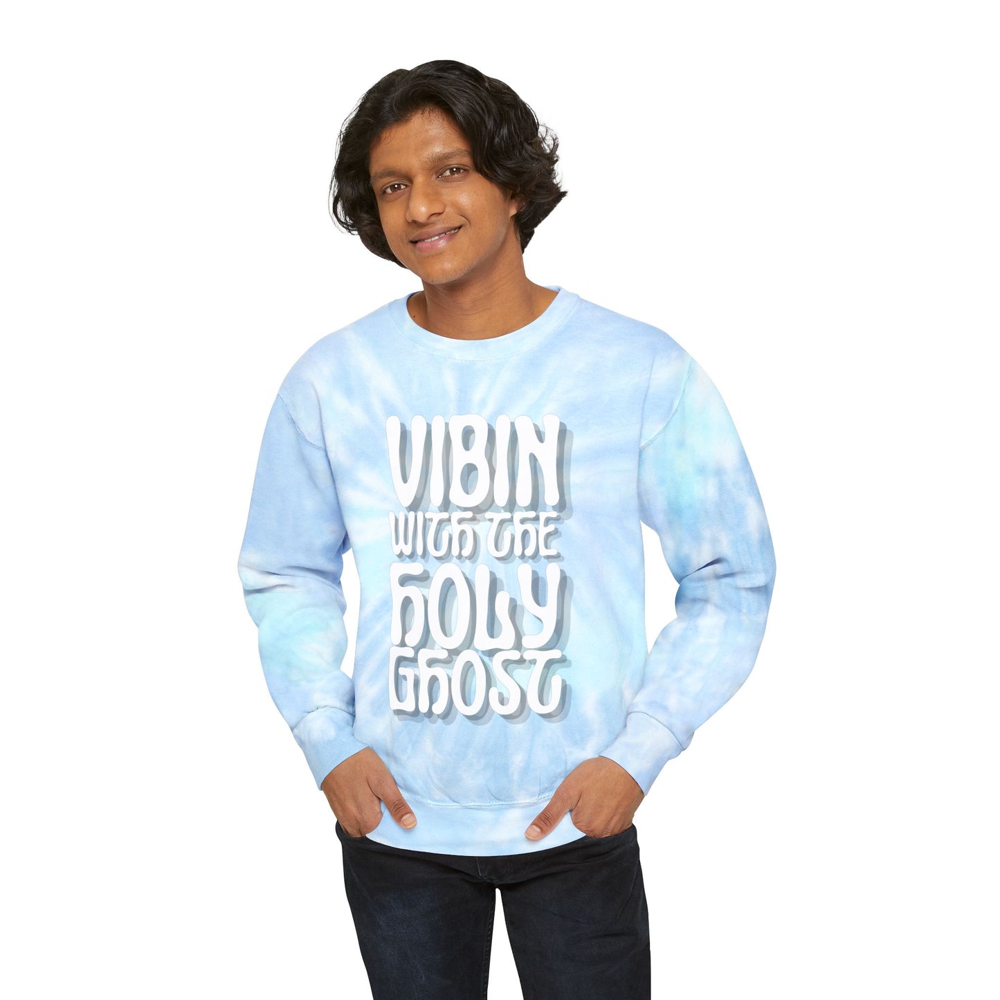 Vibin' with the Holy Ghost Tie-Dye Sweatshirt