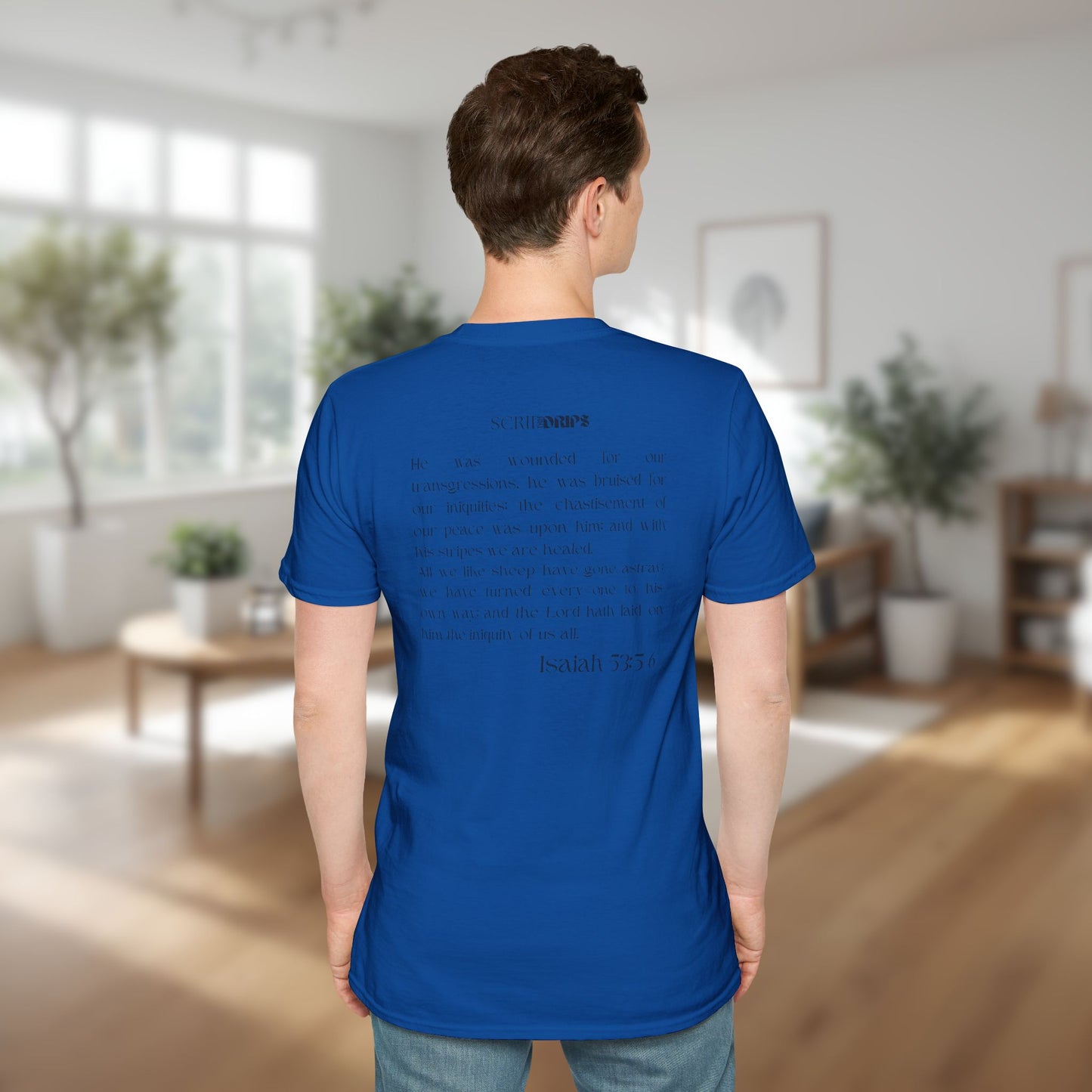 Unisex Softstyle T-Shirt | 'Took My Place and Yours' | Isaiah 53:5-6 | Scripture Tee